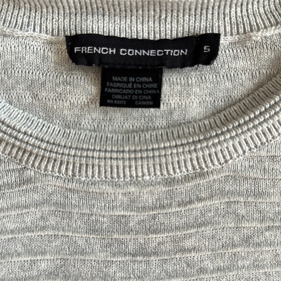French Connection Textured Grey Sweater Cotton, Stretchy Women’s size Small EUC - Picture 3 of 7